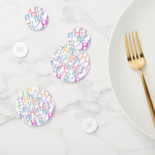 Confettis en forme de lettre "H"