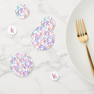 Confettis en forme de lettre "K"