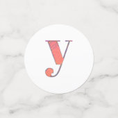 Confettis en forme de lettre "Y" (Petit recto)