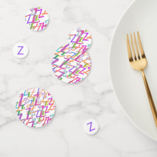 Confettis en forme de lettre "Z"