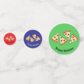 Confettis en forme de tranches de pizza pour table (Devant)