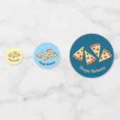 Confettis en forme de tranches de pizza pour table (Derrière)