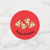 Confettis en forme de tranches de pizza pour table (Petit recto)