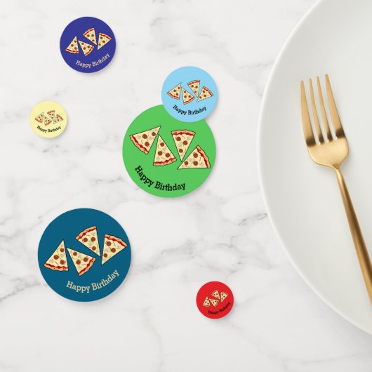 Confettis en forme de tranches de pizza pour table (Groupe)