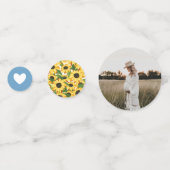 Confettis En vichy Bleu & Tournesols Bébé-Q Douche (Derrière)