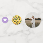 Confettis En vichy pourpre & Tournesols Bébé-Q Douche (Derrière)