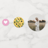 Confettis En vichy rose & Tournesol Baby-Q Douche (Derrière)