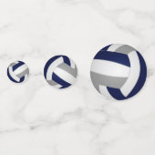 Confettis équipe bleue gris couleurs enfants volley (Derrière)