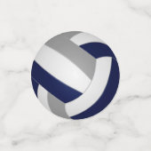 Confettis équipe bleue gris couleurs enfants volley (Petit recto)