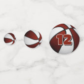 Confettis équipe de maroon blanc couleurs basketball (Devant)