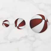 Confettis équipe de maroon blanc couleurs basketball (Derrière)