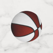 Confettis équipe de maroon blanc couleurs basketball (Petit recto)