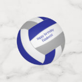 Confettis équipe de volley-ball masculin gris bleu (Petit recto)