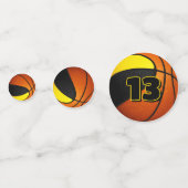 Confettis équipe d'or noir couleurs basketball (Devant)