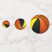 Confettis équipe d'or noir couleurs basketball (Derrière)