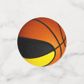 Confettis équipe d'or noir couleurs basketball (Petit recto)
