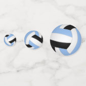 Confettis équipe noire bleu clair couleurs enfants volley-ba (Derrière)