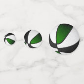 Confettis équipe noire verte couleurs basketball (Derrière)