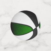 Confettis équipe noire verte couleurs basketball (Petit recto)