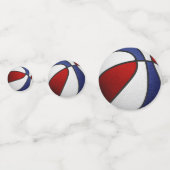 Confettis équipe rouge bleu couleurs basket-ball (Derrière)