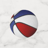 Confettis équipe rouge bleu couleurs basket-ball (Petit recto)