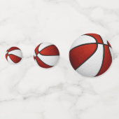 Confettis équipe rouge couleurs basketball (Devant)