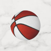 Confettis équipe rouge couleurs basketball (Petit recto)