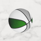 Confettis équipe verte gris couleurs basket-ball (Petit recto)