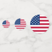 Confettis États-Unis Drapeau étoiles et rayures (Derrière)