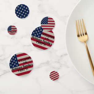Confettis États-Unis Patriotique américain Drapeau lin Calli