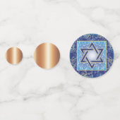 Confettis Étoile de David Marine Blue Gold Juif (Derrière)