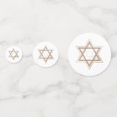 Confettis Étoile de David | Rouge et noir de bisons rustique (Devant)