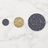 Confettis Etoiles Bleues de la Marine d'or éparpillées Confe (Derrière)