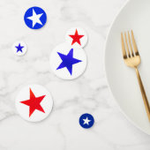 Confettis Étoiles bleues, rouges et blanches (Groupe)