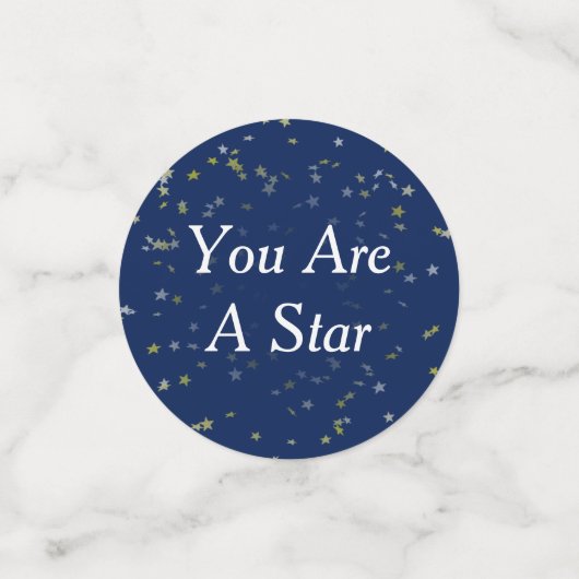 Confettis Étoiles de la partie de retraite (Petit recto)