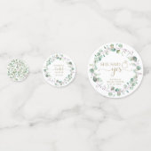 Confettis Eucalyptus Verdure Sage Fête de Mariage (Derrière)