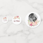 Confettis Événements Mariage Anniversaire rose rose floral o (Devant)