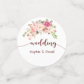 Confettis Événements Mariage Anniversaire rose rose floral o (Petit recto)