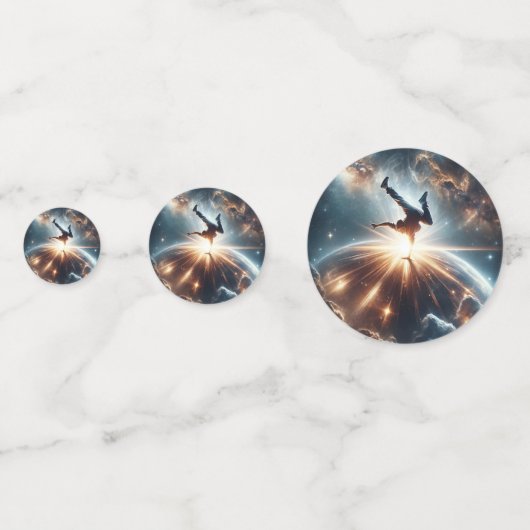 Confettis Explosion de rupture galactique dans l'espace prof (Devant)