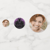 Confettis Fabuleux anniversaire noir violet parties scintill (Devant)