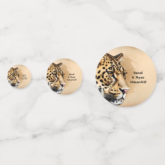 Confettis Faire-part de mariage sauvage inspiré par la natur (Devant)