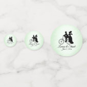 Confettis Faire-part de mariage sur le thème du vélo couleur (Devant)