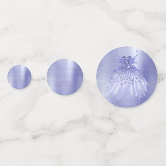 Confettis Fairy Wing Lavender Gown | Fleur d'iridescente vio (Derrière)