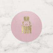 Confettis Fancy Elegant Rose & Gold Nutcracker Fête de vacan (Petit recto)