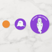 Confettis Fantômes Hallowen éffrayant sur le noir et le viol (Devant)