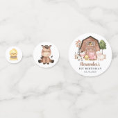 Confettis Farm Animals, Cute Animals, Barn, First Birthday (Devant)