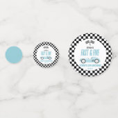 Confettis Fast & Five Blue Race Car 5e fête d'anniversaire (Devant)