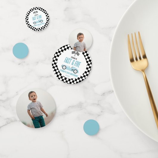 Confettis Fast & Five Blue Race Car 5e fête d'anniversaire (Groupe)