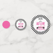 Confettis Fast & Five Pink Race Car 5ème anniversaire (Devant)