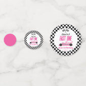 Confettis Fast One Pink Race Car Premier Anniversaire (Derrière)